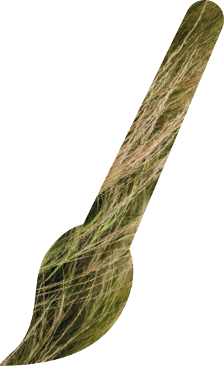 Icon Pinsel mit Gras